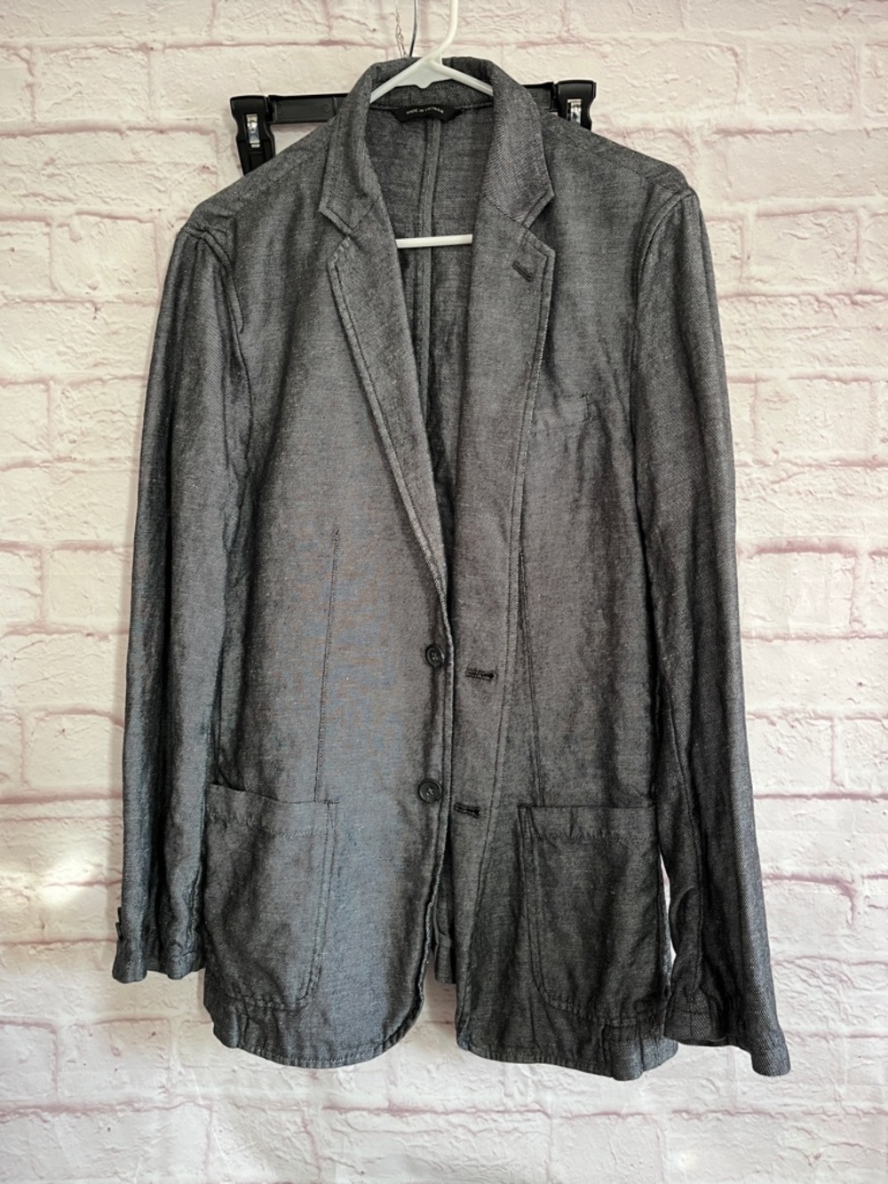 Charcoal Gray Casual Blazer
